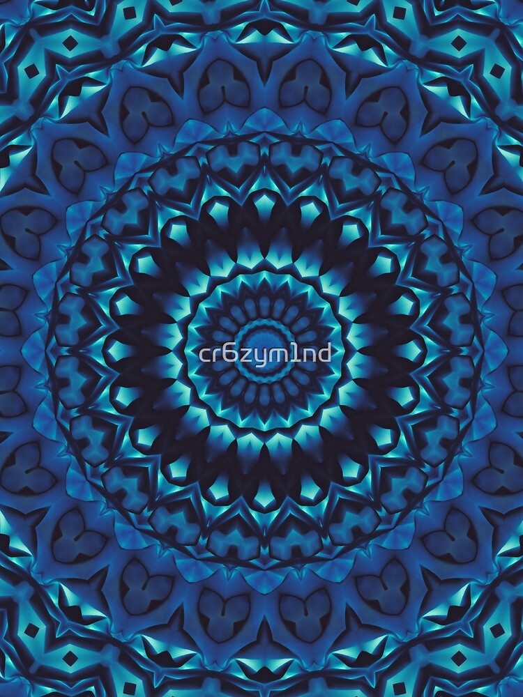 Blue 3D Mandala. by cr6zym1nd