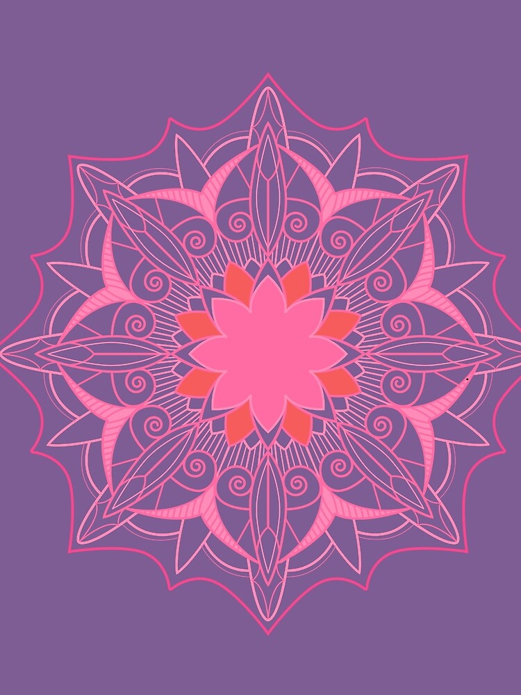 Pink & Purple Mandala Art by newburyboutique