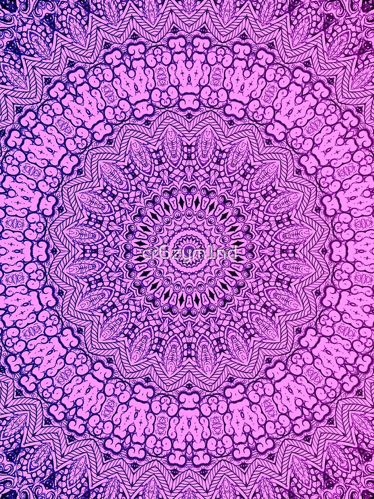 Purple and pink gradient mandala. by cr6zym1nd