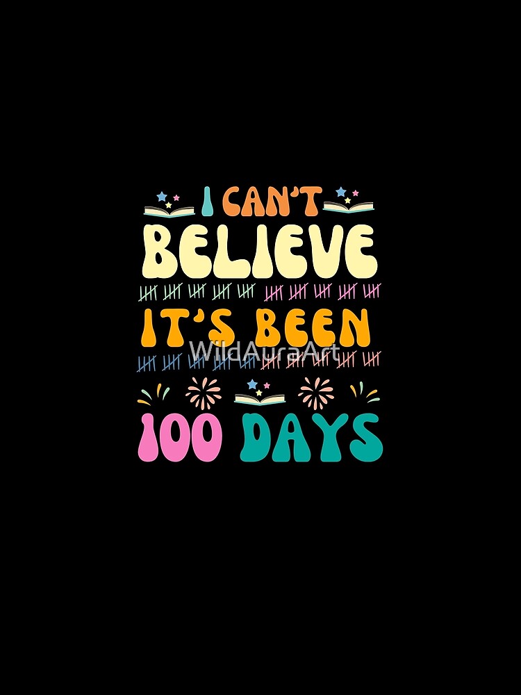 100 Days of School Smarter Teachers Kids Groovy 100th Day Retro by WildAuraArt
