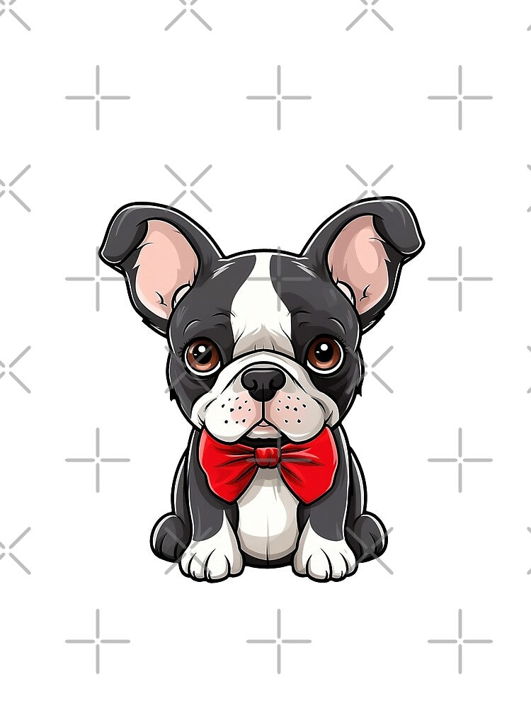 Fluffy French Bulldog Bow Tie by lavroshh