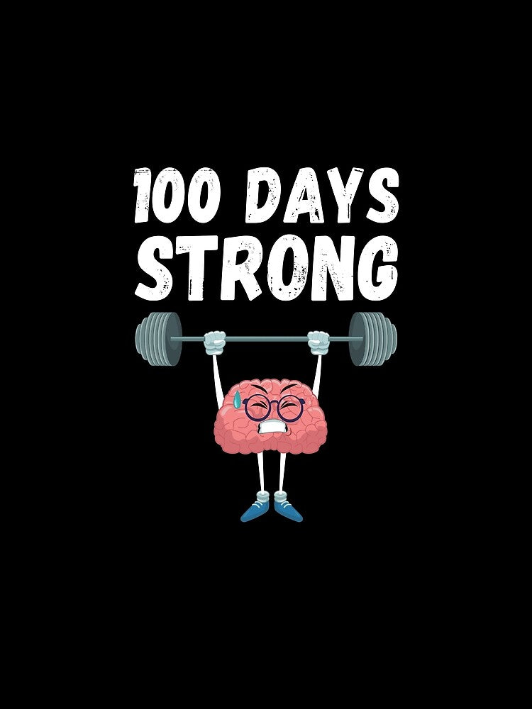 100 Days Strong Happy 100th Day of School design by woodsgoodsco