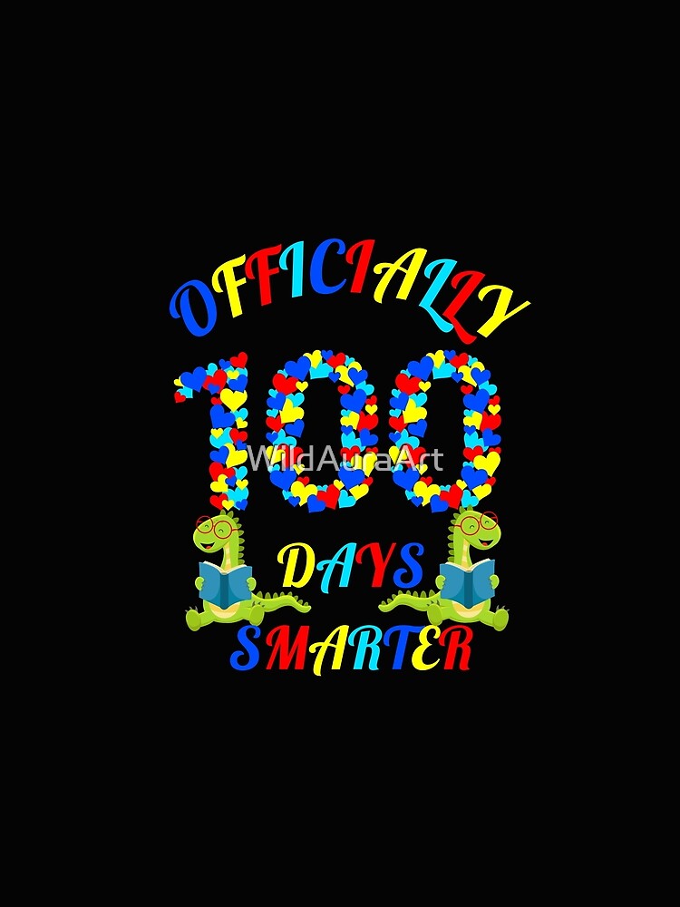 100 Days Brighter Dinosaurs  100 Days Smarter of School Teacher Boys Girls  Cute by WildAuraArt