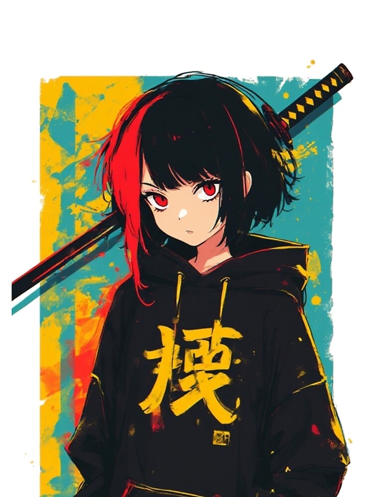Urban Samurai Anime Girl Streetwear Aesthetic by Jimakmo