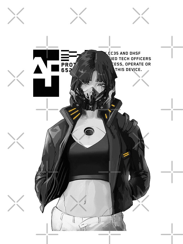 Gas Mask Neo Tokyo Vaporwave Japanese Girl by OWLvision33