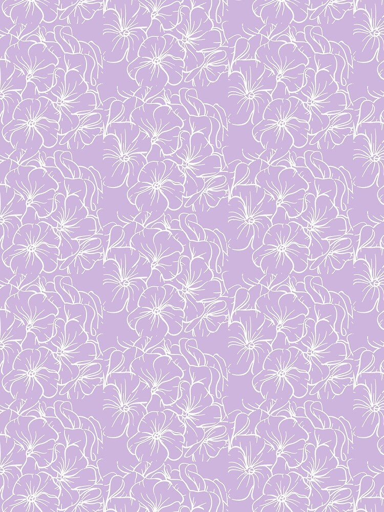Purple Floral Flowers Pattern by NelBo