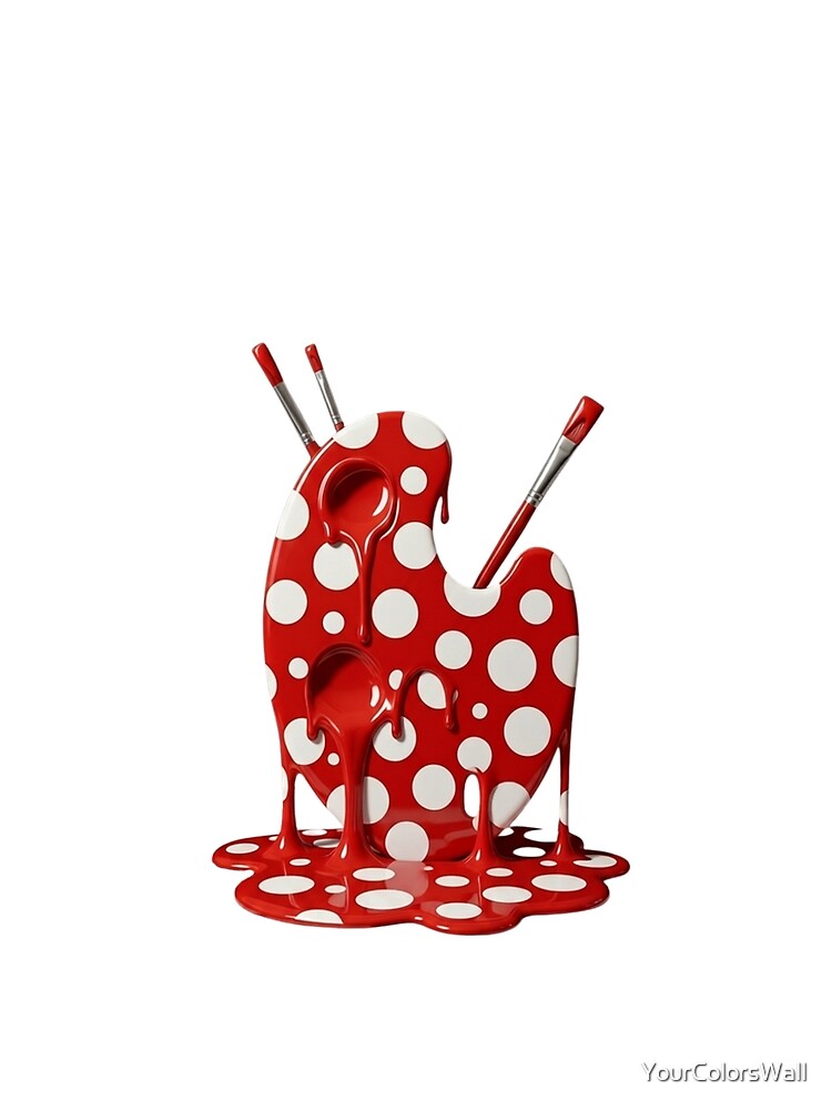 Melting Polka Dot Artist Palette Pop Art by YourColorsWall