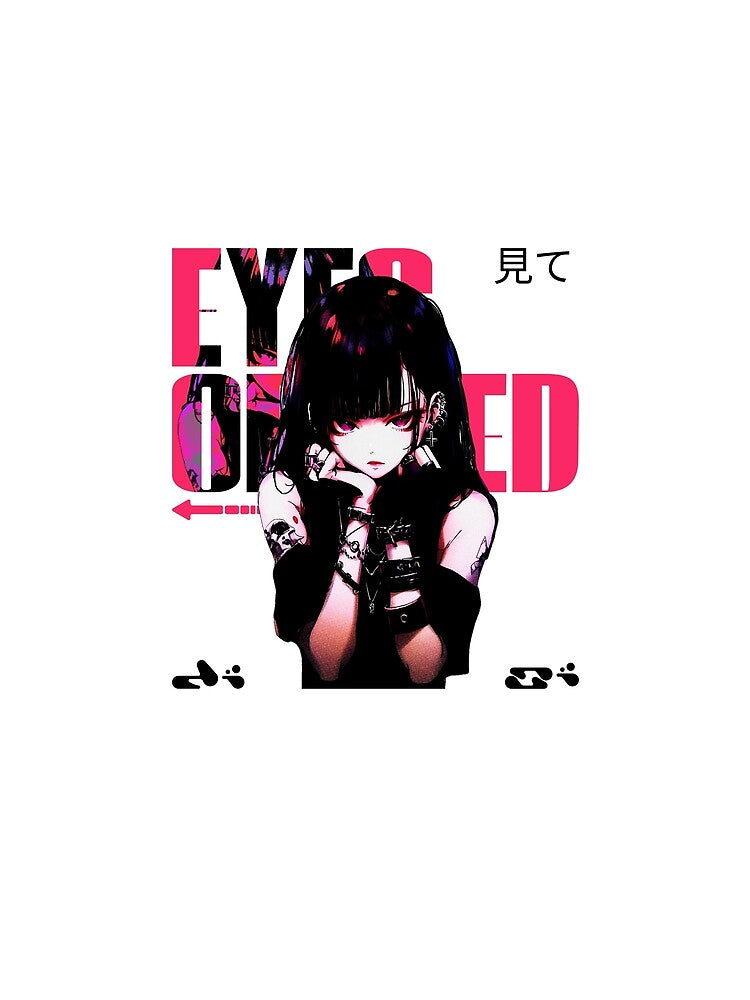 Harajuku Style Anime Goth Girl Eyes Opened by CursedInk
