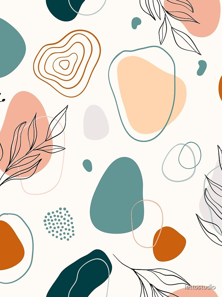Abstract contemporary line art pattern by lettostudio