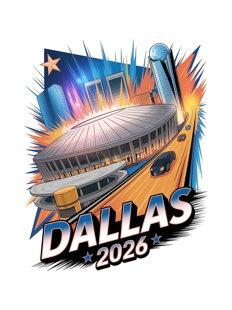 Dallas 2026 Texas Soccer Souvenir T-Shirt V20 by DarylWelsh2024