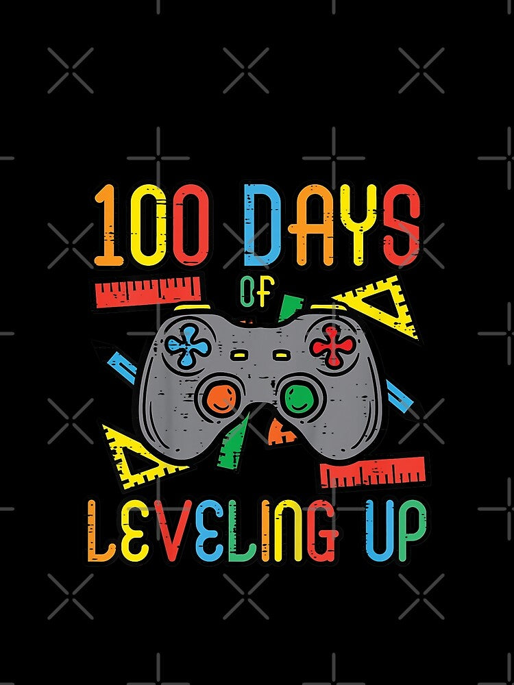 Kids 100 Days Leveling Up Game Controller 100th Day School Gift by ecomdesign
