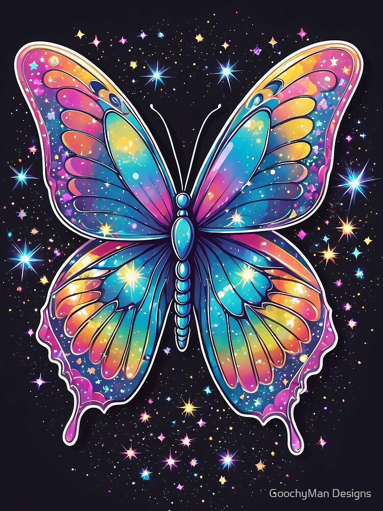 Y2K Holographic Star Butterfly by GoochyMan Designs