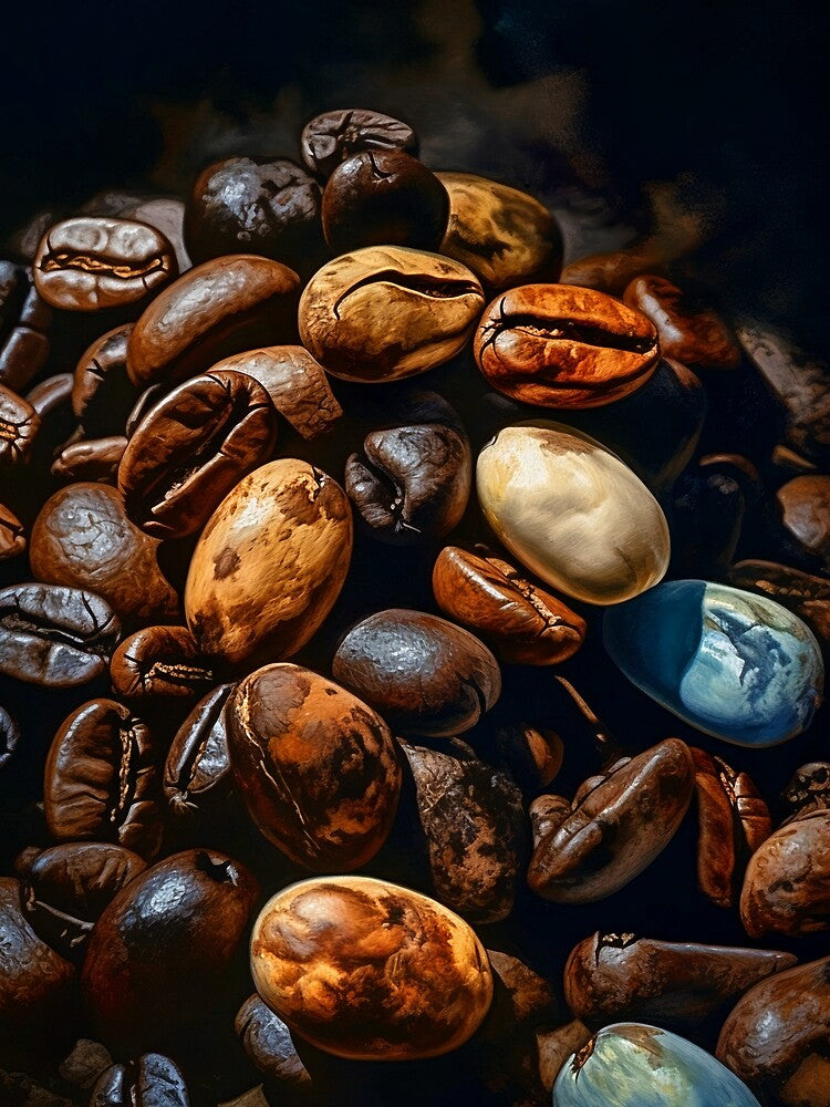 Various colours of coffee beans by franknolimits