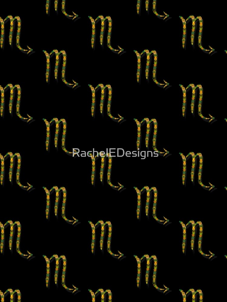 Spirograph Scorpio Zodiac Horoscope Symbol by RachelEDesigns