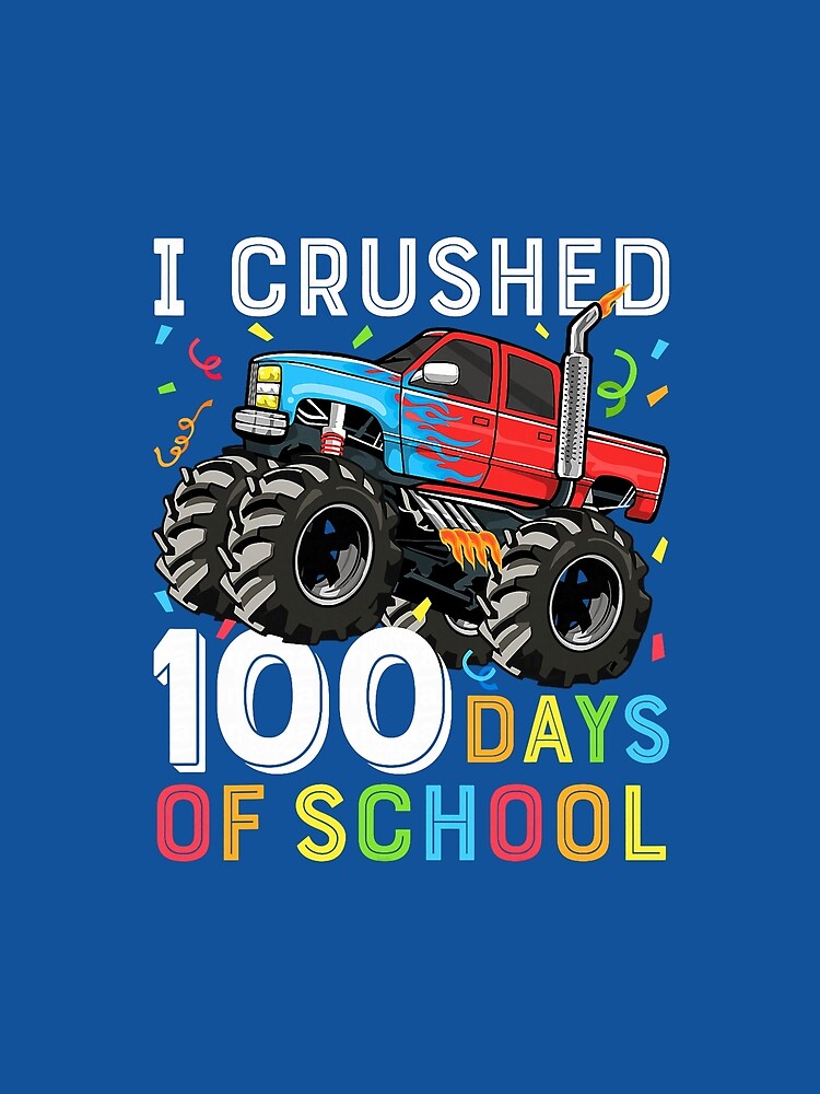 100 Days of School Monster Truck 100th Day of School Boys by KevinorNorris