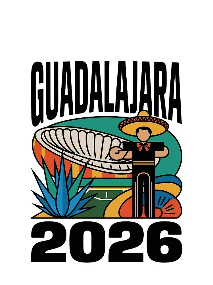 Guadalajara 2026  Mexico Football Soccer Souvenir T-Shirt V10 by DarylWelsh2024