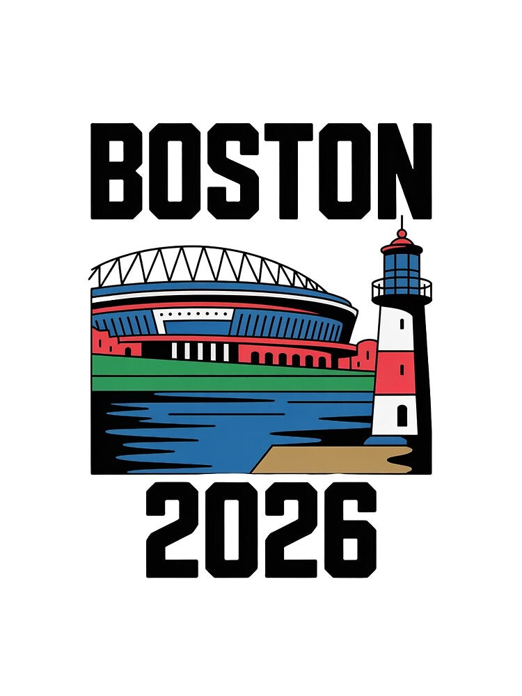 Boston 2026 New England Soccer Souvenir T-Shirt V4 by DarylWelsh2024