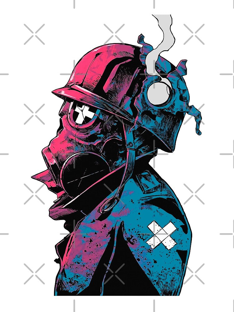 Vaporwave Gas Mask Streetwear Urban Style by OWLvision33