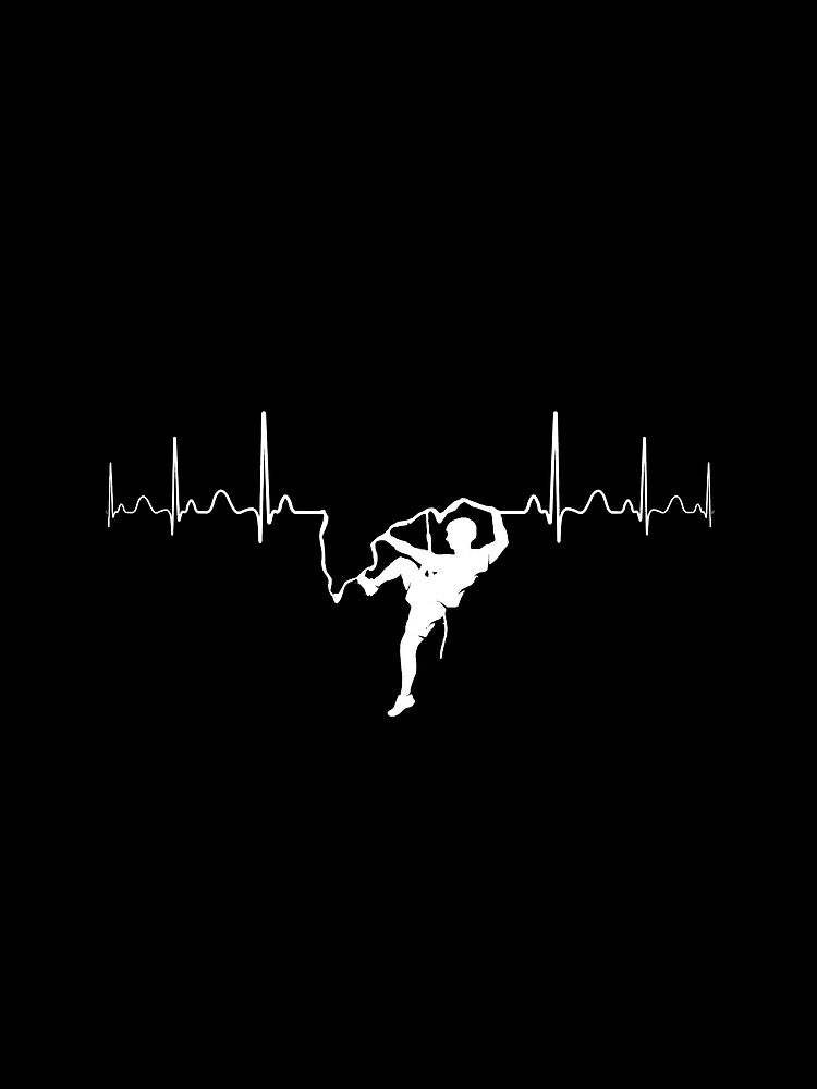 Climbing Heartbeat Rock Mountain Bouldering Sayings by Jutisi
