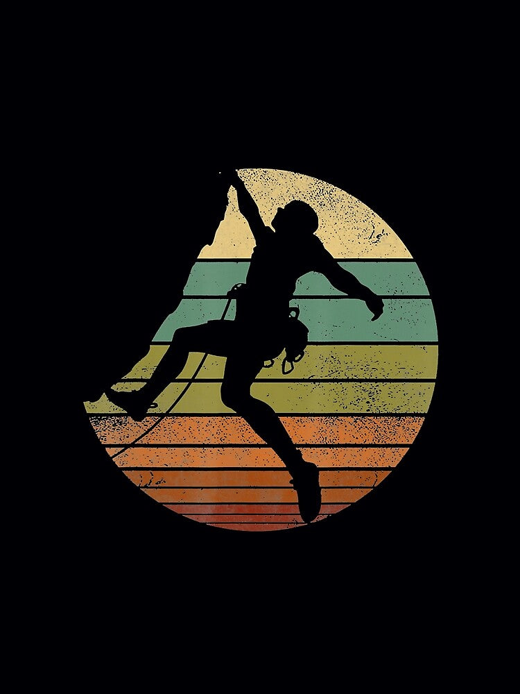 Rock Climbing Retro Mountain Climber by Jutisi