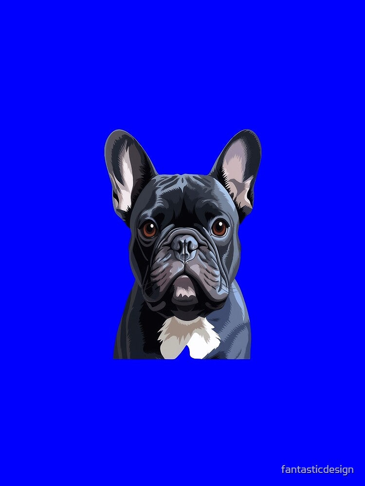 French Bulldog Pet Dog Owner Watercolor Full Face Art Design. by fantasticdesign
