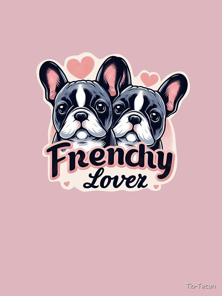 Couple of black French bulldog artwork for puppies lovers by Tio-Tecun