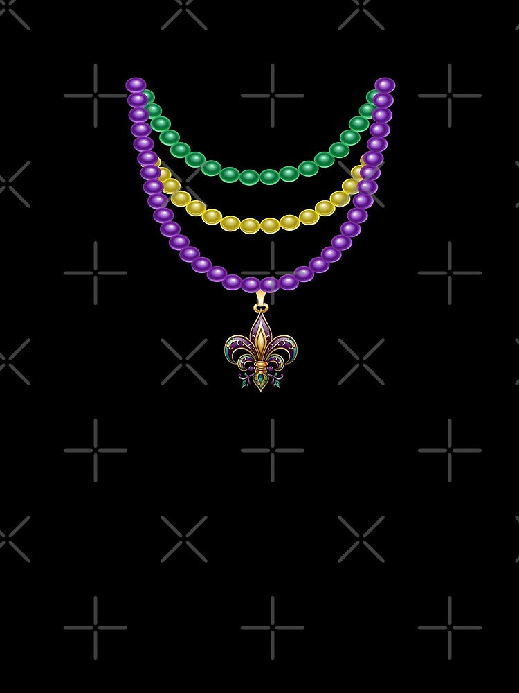 Funny Mardi Gras Beads Pearls Neclace Chain Mask jewelry For Womens Girls by LumbardaDesigns