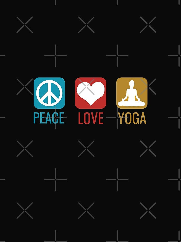 Peace Love Yoga, Meditation Gift, Yoga Gift, Yoga Enthusiast by DesignHouse07