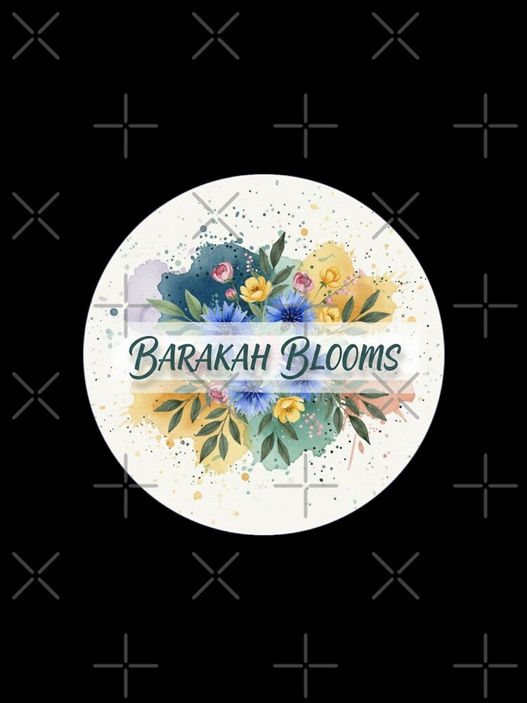 Barakah Blooms - Watercolor Floral Circle Design (V.4) by D-Islamic