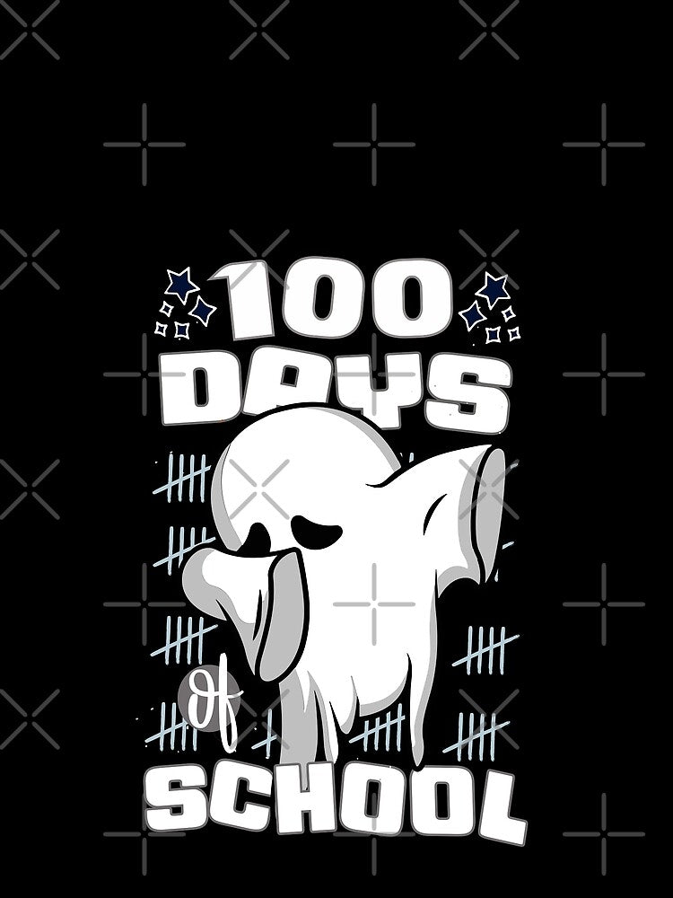 100 Days of school featuring a Cute Dabbing ghost #4 by XYDstore
