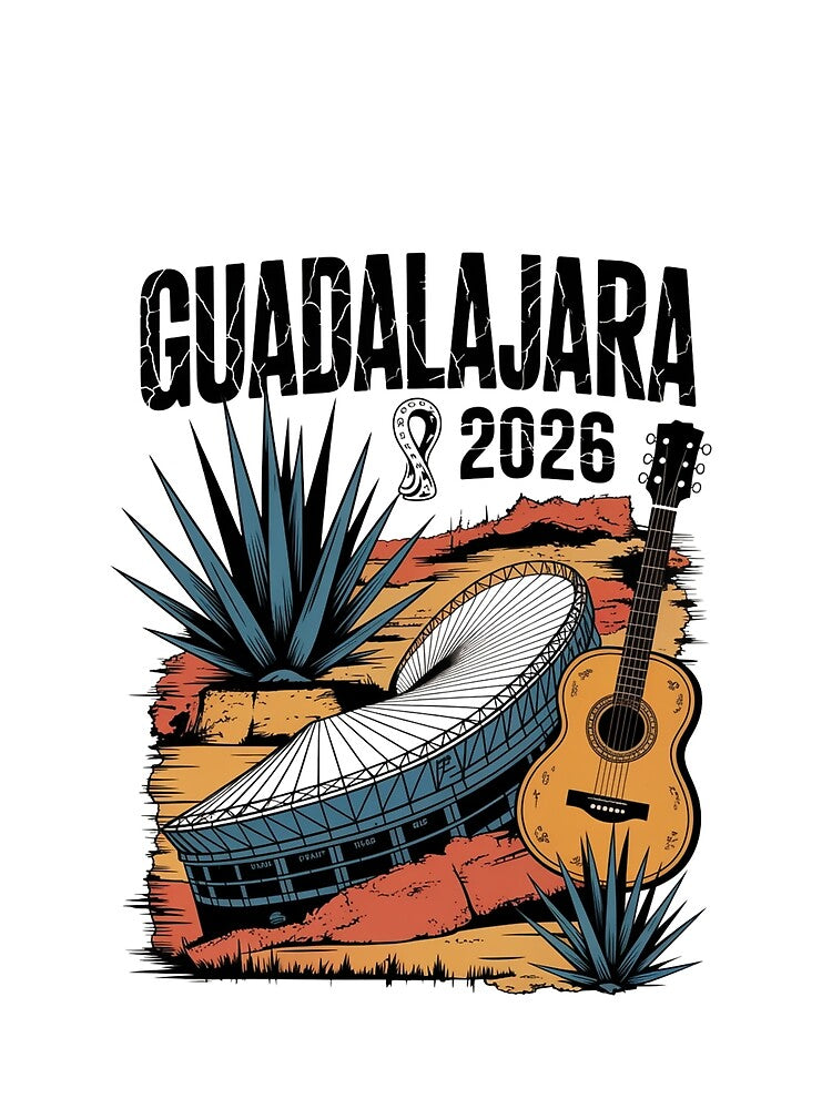 Guadalajara 2026  Mexico Football Soccer Souvenir T-Shirt V9 by DarylWelsh2024