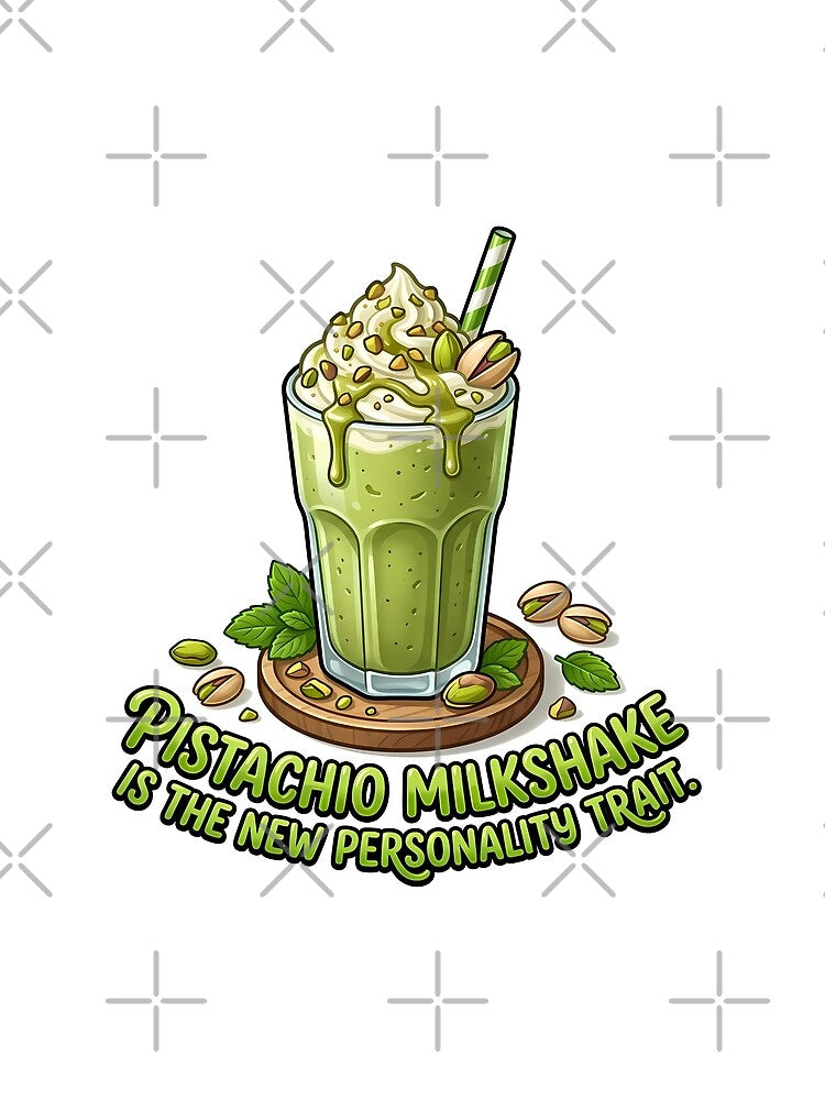 Cute Pistachio Milkshake New Personality Trait Funny Meme by BobaBunny76