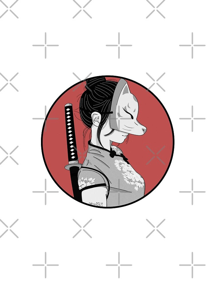 Japanese Samurai Geisha Urban Modern Vaporwave by OWLvision33