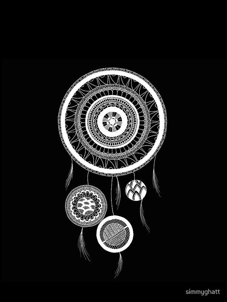Tribal Mandala Dreamcatcher | Black by SimmyGhatt by simmyghatt