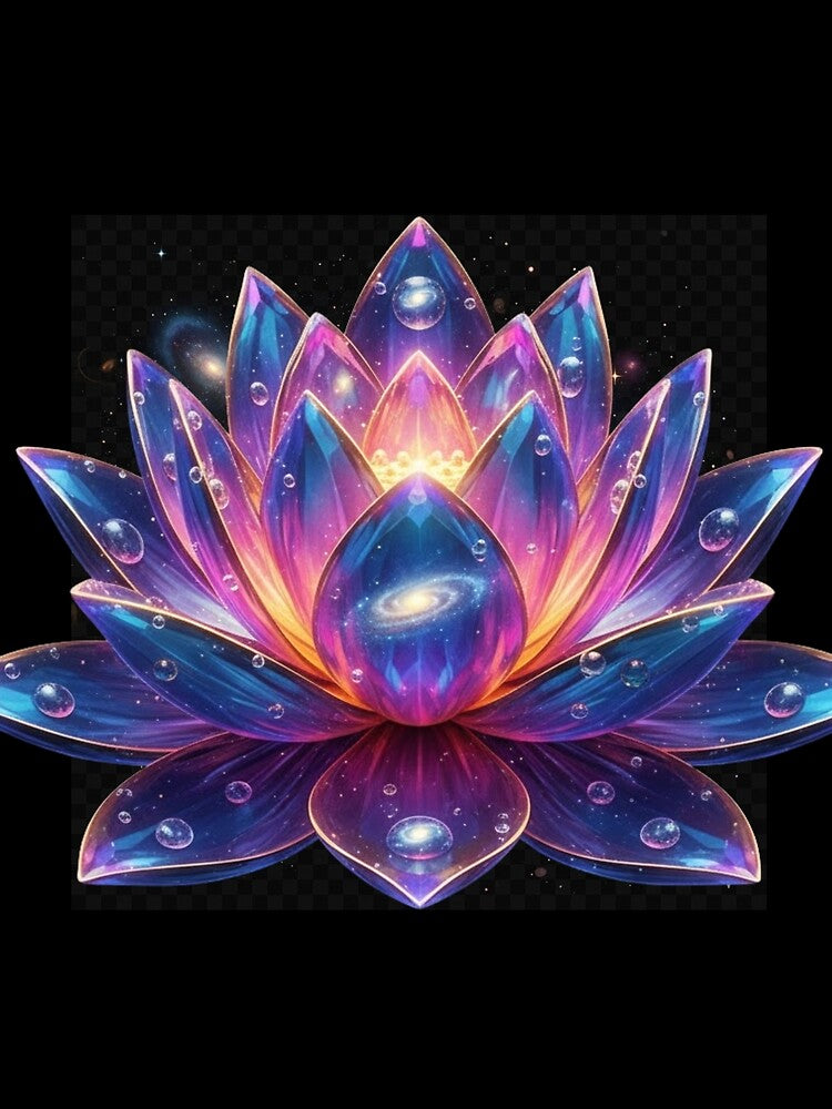 Cosmic Lotus Bloom: Galaxy Petal Meditations & Starry Enlightenment Art by MonaRose_Art