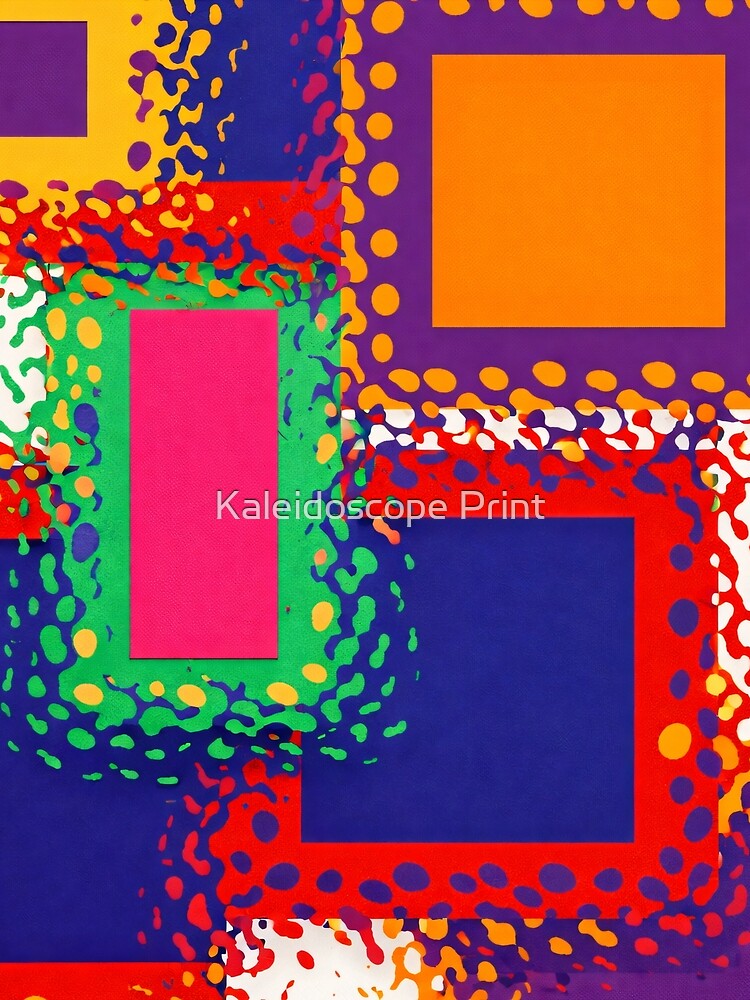 Colorful Geometric Pop Art Pattern – Bold Abstract Retro Wall Art by Kaleidoscope Print