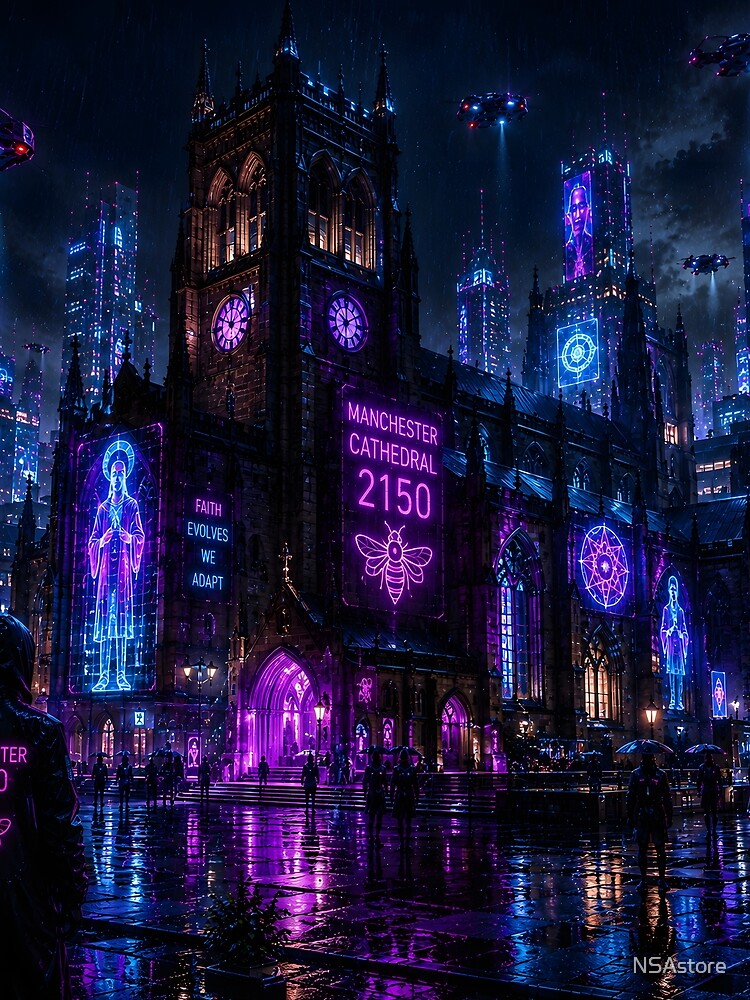 Manchester 2150 | Cyberpunk Sci Fi | Neon Atlas by NSAstore
