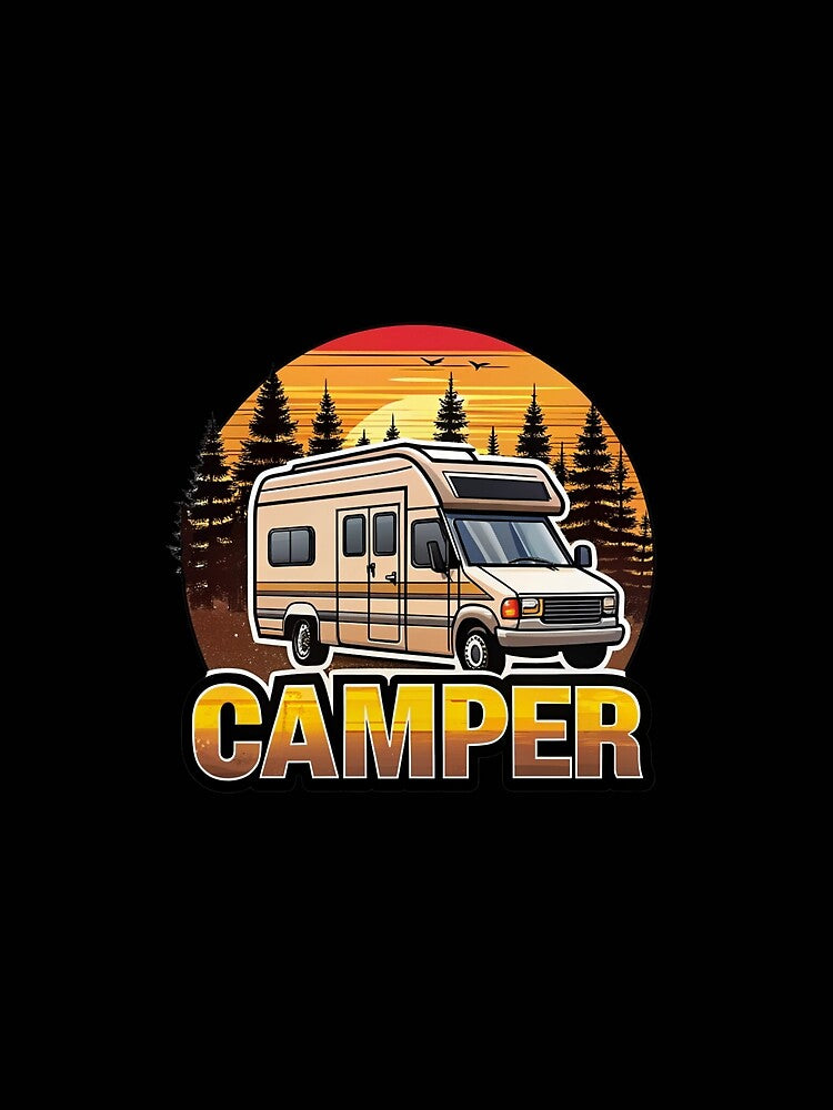 Copy of Vintage Camper Van Adventure – Retro Nature Explorer Design by Colorful-Garden