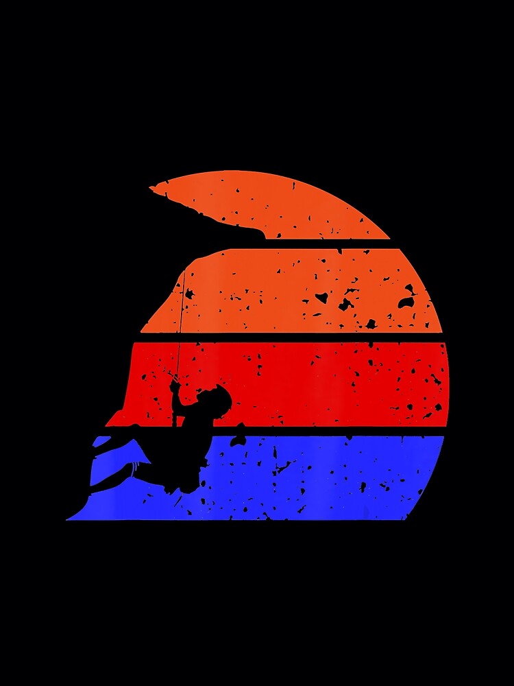 Bouldering Distressed Retro Rock Climbing 80S Sun by Jutisi