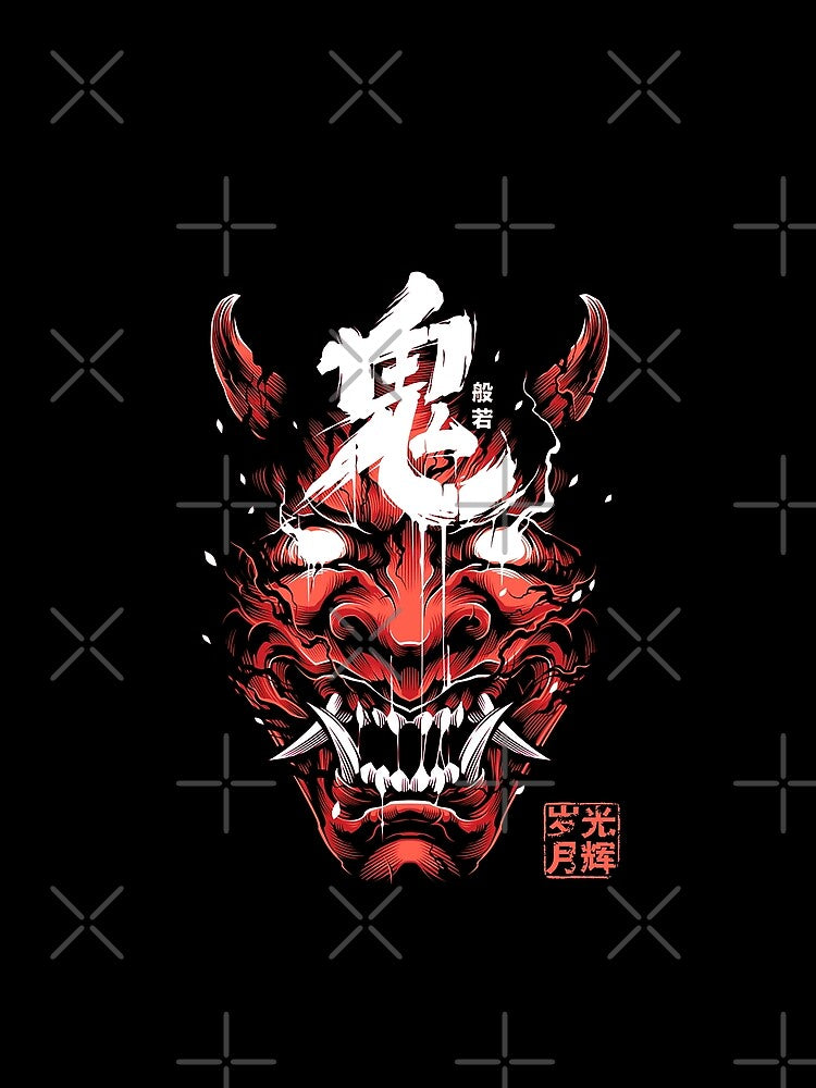 Samurai Vaporwave Hannya Samurai Evil Mask by OWLvision33