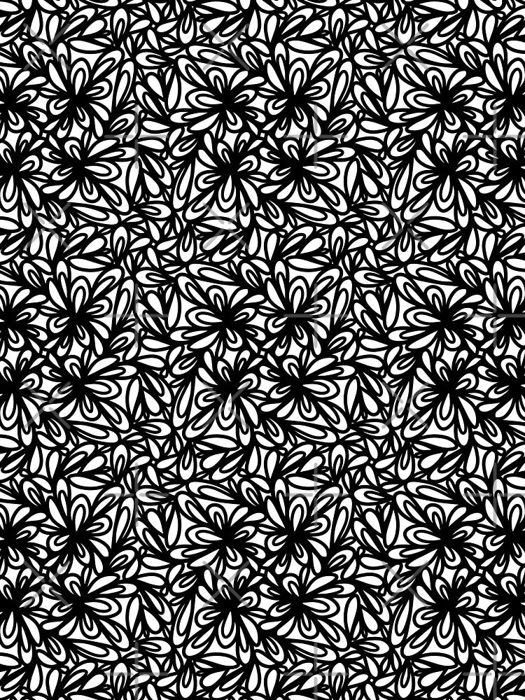 Doodle Line Art Abstract | White and Black by wordznart