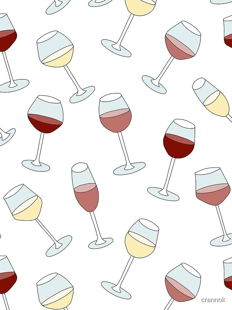 Red, white and rose wine glasses by crannnk