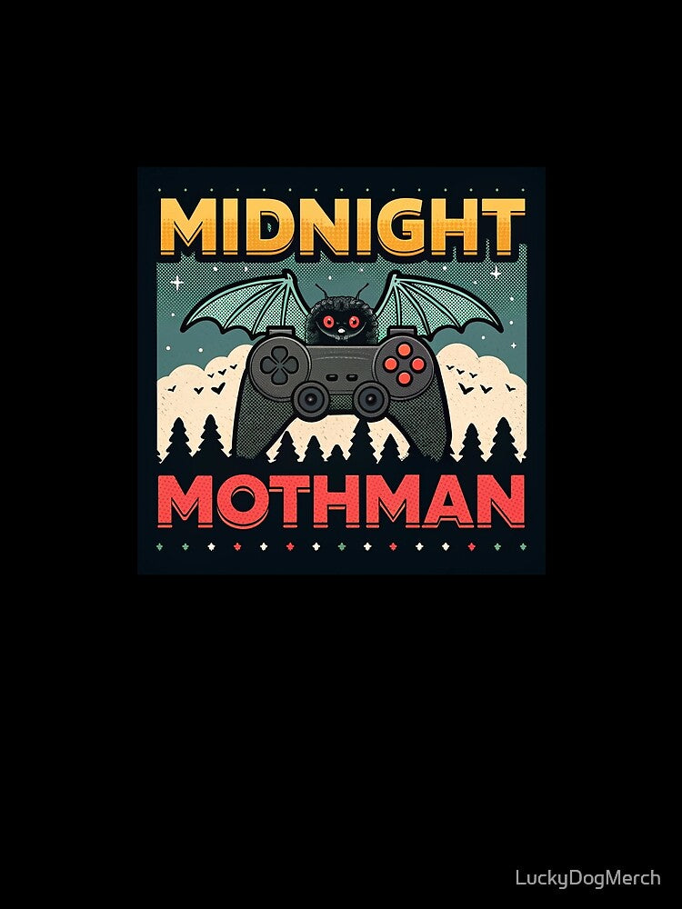 Midnight Mothman Retro Horror Game Tee by Lucky Dog Merch