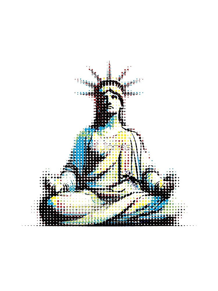 Zen Liberty Statue Meditation Lotus Pose by H Jonas