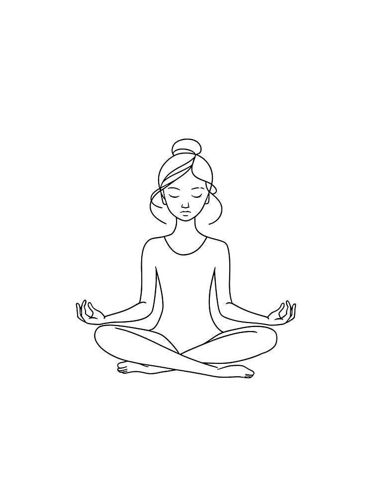 Minimalist Yoga Meditation Lotus by BestChooseArt