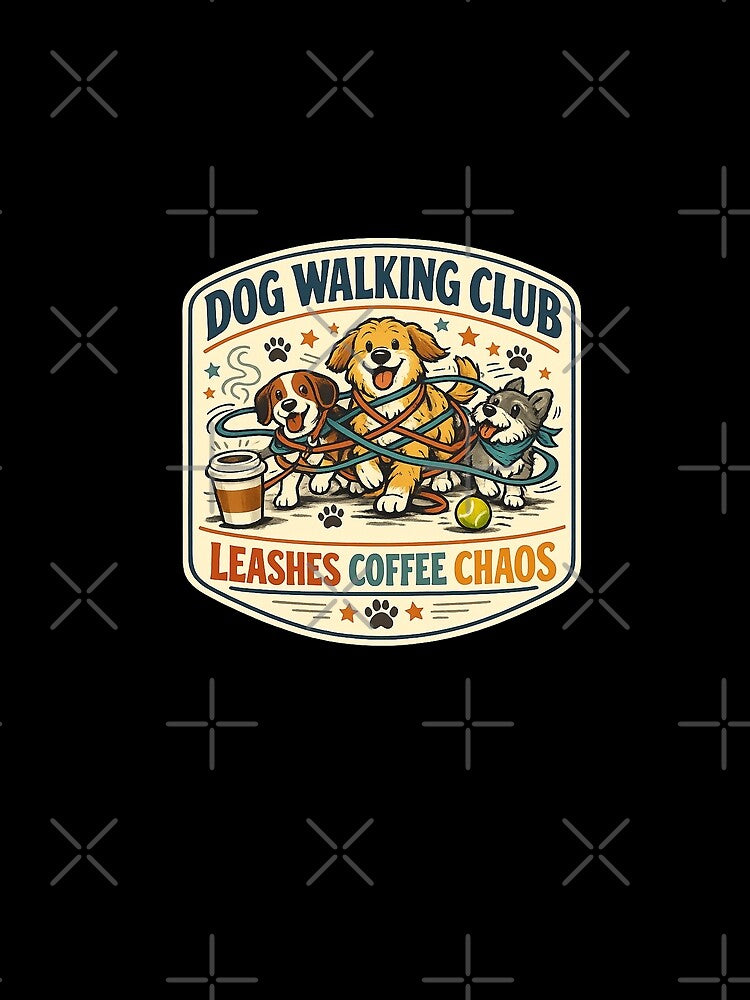 Dog Walking Club Leashes Coffee Chaos by Concrete Coffee Studio