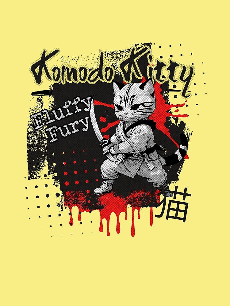 Funny Ninja Cat Streetwear Komodo Kitty by TackyTime
