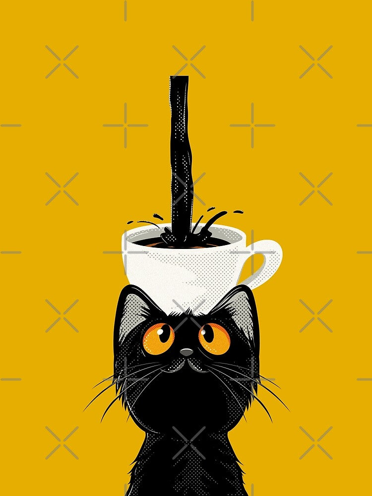 Black Cat Coffee Purr-over by danhoodstudio