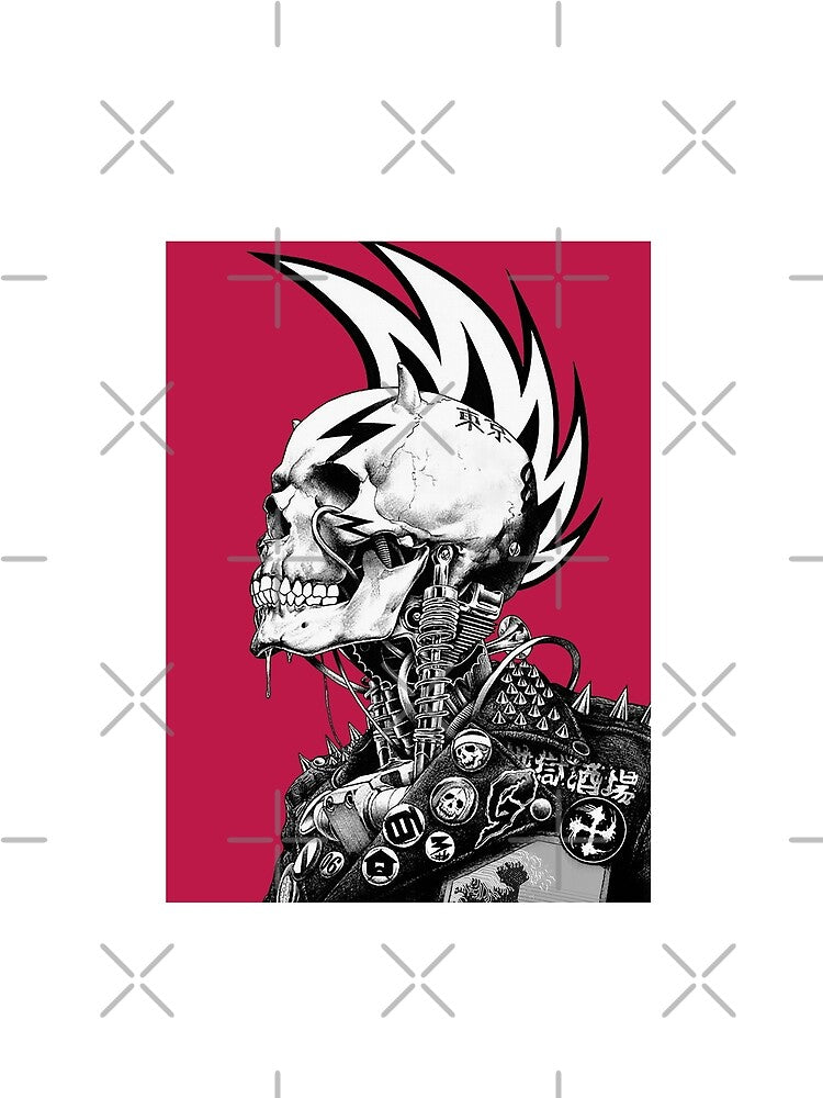 Vaporwave Urban Street Skullface by OWLvision33