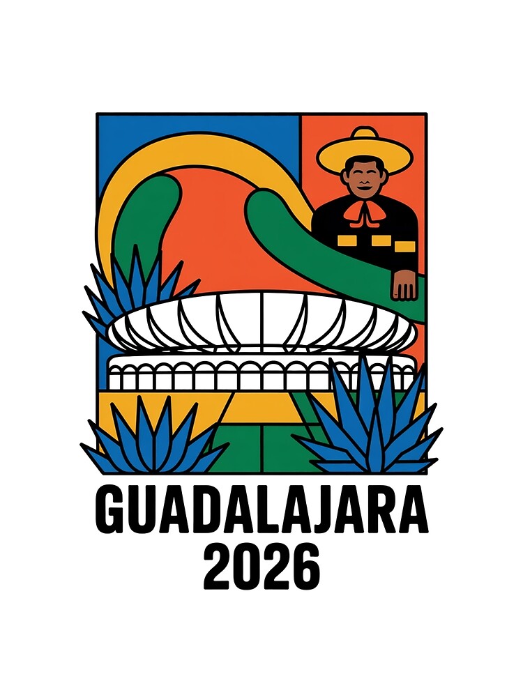 Guadalajara 2026  Mexico Football Soccer Souvenir T-Shirt V23 by DarylWelsh2024